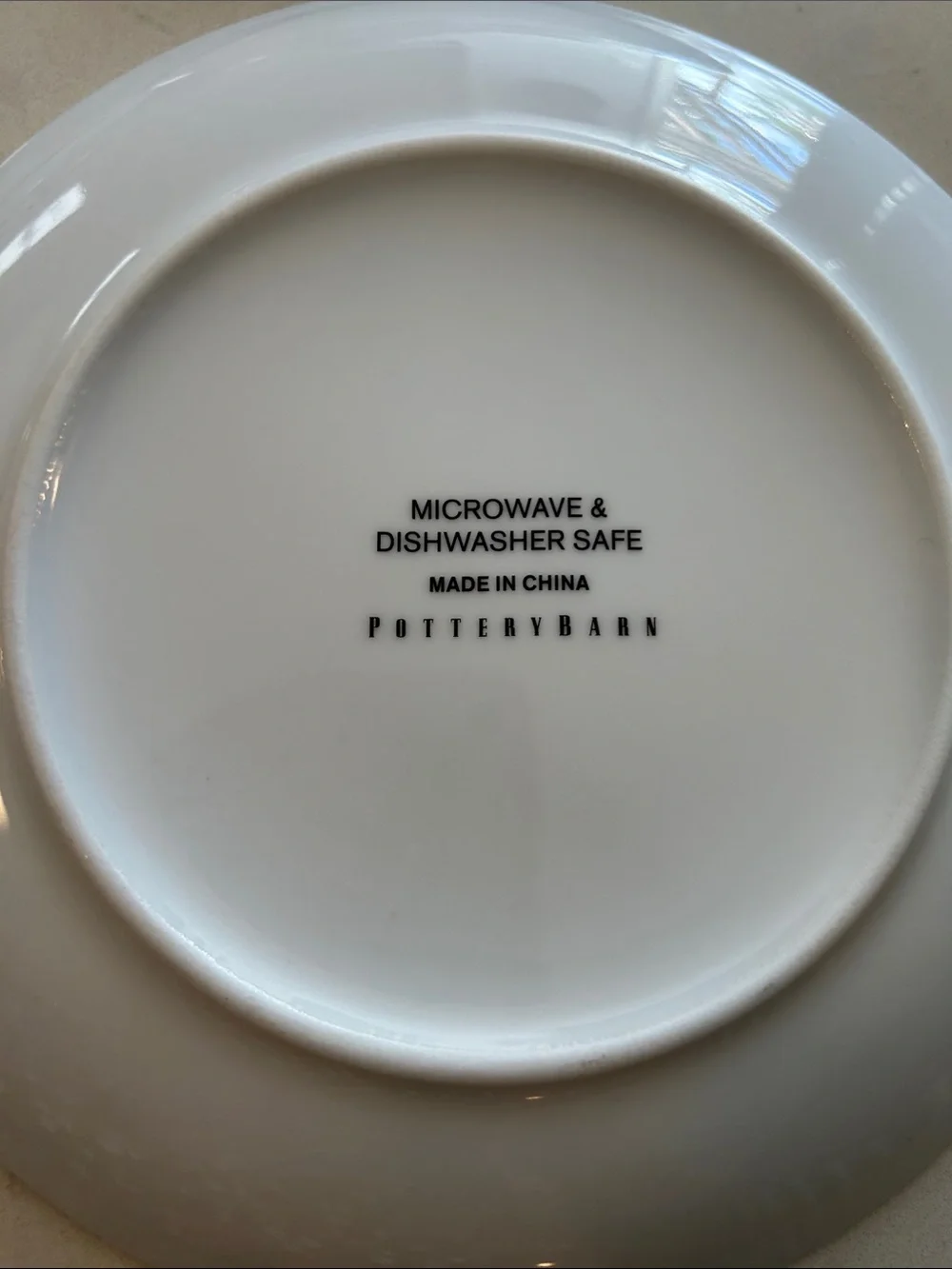 Pottery Barn-Coastal Curiosity Plate Featuring Postcard Design